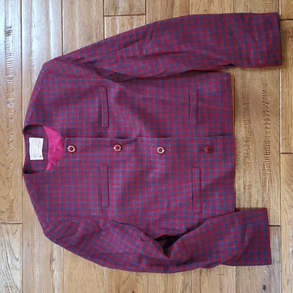 Pendleton Herringbone Wool Cropped Jacket - image 1